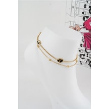 Kadın 316 L Kararmaz Anti Alerjenik Çelik Halhal Zy00016 - Gümüş