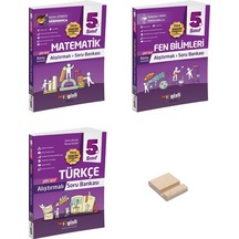 5. Sınıf Konu Anlatımlı Alıştırmalı Matematik Fen Bilimleri Ve Türkçe Soru Bankası 3lü Set
