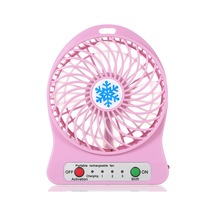 Symbee Usb Li Çaklı El Fani , Masaüstü /dış Mekan Kullanı Mı , 3 Hız Ayarı , Led Işık, Pembe - Serinlik Her Yerde