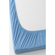 3 Adet Pamuklu Ve Lastikli 60 X 120 Cm Penye Bebek Çarşaf-mavi