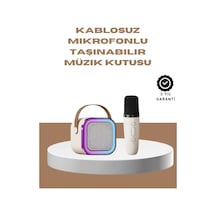 Bluetooth Karaoke Mikrofon Ve Hoparlör Seti Taşınabilir