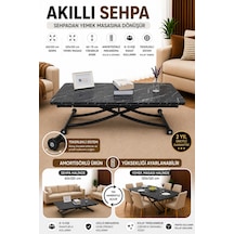 Juppo Üst Tabla Mdf Siyah Mermer Oval Köşe Alt Siyah İçe K