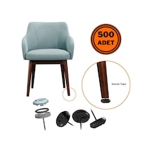 500 Adet Silentplug Sessiz Tapa Masa Sandalye Çivili Polygrid Siyah Siyah