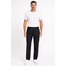 Bihan Store Erkek Klasik Yan Cepli Keten Kumaş Erkek Pantolon 1150-lacivert