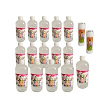 15 Adet Köpük Baloncuk Likiti Yedek Baloncuk Solüsyon 500 Ml Tabanca Köpük + 2 Adet Mini Köpük Oyunu