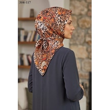 Sharell Leopar Desenli Soft Pamuk Eşarp 304-117 Çok Renkli