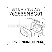 Honda Civic 2006 Yılında Çıkan Kasa Dış Ayna Camı Isıtmalı Sağ Oem No: 76253snbx3