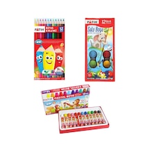 Fatih 3 Lü Boya Kırtasiye Seti (kuru+sulu+pastel Boya)