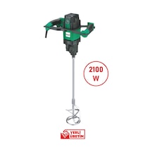 2100 Watt Profesyonel Boya Ve Harç Karıştırıcı Güçlü Motor, Ergonomik Tutma Ve Çift Karıştırma Ucu
