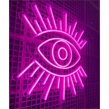Pembe Göz Neon Led Işık Renkli