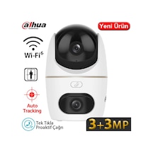 Dahua Hpt1339dd-stw-3e2-0360b 3+3mp İç Mekan Wı-fı Çift Lensli Pan-tilt Kamera