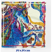 Masalsı Yele Desen 70 70cm Bandana/fular Çok Renkli