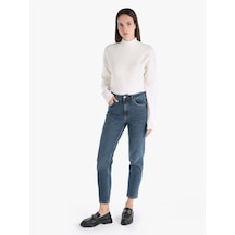 Colins 896 Maria Mom Fit Yüksek Bel Daralan Paça Mavi Kadın Pantolon Cl1066401 Mavi