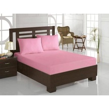 Penye Tek Kişilik Lastikli Çarşaf Pembe (541543377)