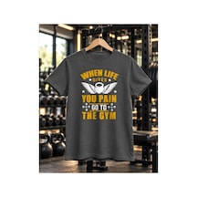 Segungear Gym Pain Erkek Regular Fit Baskılı Spor Tişört Gri - 932139890 Gri