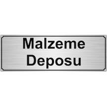 Malzeme Deposu Yönlendirme Levhası 10cmx20cm Gümüş Renk Metal