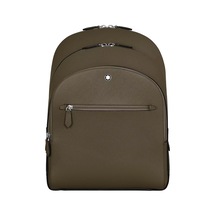 Montblanc Sartorial Deri 3 Bölmeli Orta Boy Sırt Çantası 221542 Yeşil
