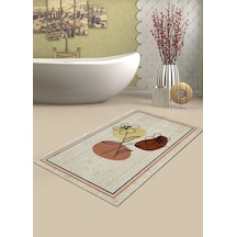 Bohemian 70 x 120 Cm Kaymaz, Organik Pamuk Taban Banyo Halısı Çok Renkli