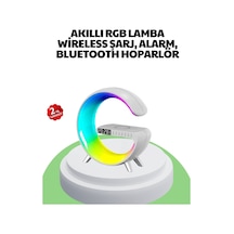 Northcity Rgb Atmosfer Lambası Ve Bluetooth Hoparlörü - Kablosuz Şarjlı Güneş Doğumu Alarmı