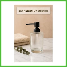 Vaveni Cam Şeffaf Sıvı Sabunluk 200 Ml Banyo Lavabo Arz