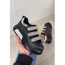 Elika Siyah Cilt Simli Cırt Cırtlı Spor Ayakkabı Diğer Elika Siyah Cilt Simli Cırt Cırtlı Spor Ayakkabı Diğer