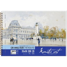 35x50 Spiralli Çok Amaçlı Blok 200gr/20 Yaprak, Mavi