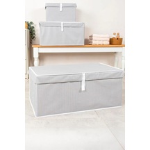 Kapaklı Kutu Hurç Mega Plus 70x40x30 Cm 50 X 30 Kumaş Gri Tr Diğer