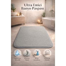 Banyo Paspası Ultra Emici Kaymaz Taban Kolay Temizlenir