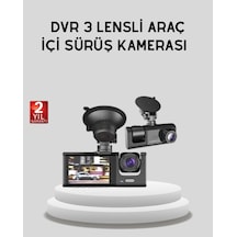 Full Hd Üç Kameralı Araç Kamerası 170 Geniş Açılı Ve Park Destekli
