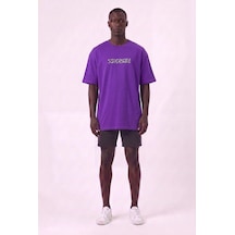 Blow Up Future Gen Günlük Spor Tişört Someone Mor Oversize 141850 Siyah