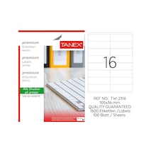 Tanex Tw-2316 - 105 X 36 MM Laser Etiket 100 Adet