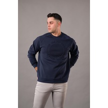 Oversize Baskılı Sıfır Yaka Pamuklu Erkek Sweatshirt 001 Oversize Baskılı Sıfır Yaka Pamuklu Erkek Sweatshirt 001