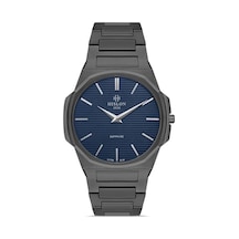 Hislon Cl127n-11sn Safir Camlı Çelik Kordon Çelik Kasa 3 Atm Suya Dayanıklı Metalik Renk Erkek Kol Saati Füme