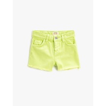 Koton Pamuklu Gabardin Şort Yeşil 2skg40046ad