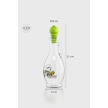 Renga Kibele Desenli 250 Ml Yeşil Kapaklı Cam Yağlık 152043 Yeşil