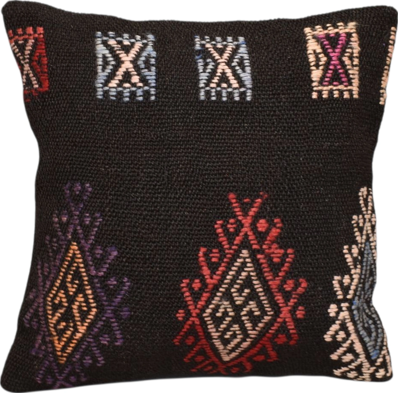 Zehra Abla Halı Yeni El Dokuma Dekoratif Kilim Kırlent Yastık Kılıfı 6545 Çok Renkli