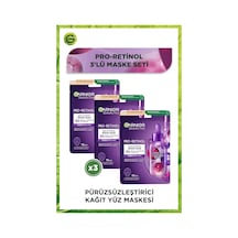 Garnier ﻿Pro-Retinol Pürüzsüzleştirici Kağıt Maske Seti 3'lü