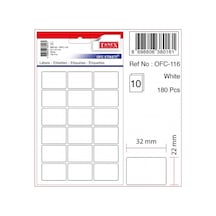 Tanex Etiket Ofc-116 22x32mm 10'lu 2 Adet