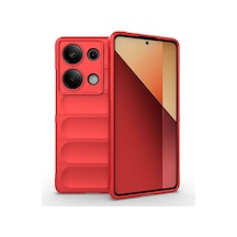 Subutu Redmi Note 13 Pro 4g Kılıf Esnek Tpu Oyuklu Arka Yüzey Tasarımlı Sbt Etnik Silikon Kapak - Kırmızı Kırmızı