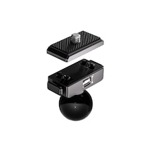Quıckdock Qdx5-bc Manyetik Ve Kilitli Aksiyon Kamera Montaj Adaptörü 1/4 Dişli 25mm Toplu Mafsal Uyumlu Değiştirilebilir Aksiyon Kamera Bağlantılı Siyah