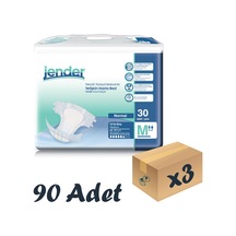Jender Tekstil Yüzeyli Bel Bantlı Yetişkin Hasta Bezi M 30'Lu 3 Paket 90 Adet