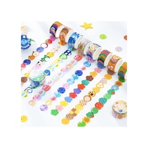 Cbtx 8 Pcs Washi Bant Sütlü Serisi El-boyalı Renkli Temel El Kitabı Dekorasyon Çıkartması