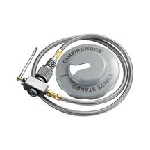 Skycity Kampinggaz Tankı Uzatma Borusu Z21-70, Valfli, Yüksek Basınçlı, Çelik Tellı, Çamaşır, Kamp, Piknik İçin Isıtıcı Ve Tank Arasını Uzattır Gümüş