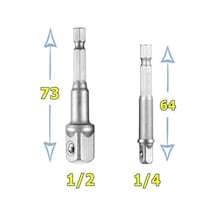 Rico Kk1314 1/2" 1/4" Lokma Adaptörü Bits Uç Seti 2 Parça