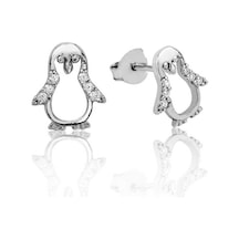 Gumush Gümüş Penguen Çivili Küpe N11.46829