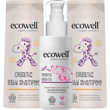 Ecowell Organik Bebe Şampuanı 300 ML x 2 + Organik Bebe Yağı