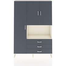 Arges Dolap 6 Raflı 3 Çekmeceli 3 Kapaklı 132x30x195 Aytaşı-antrasit/antrasit Antrasıt/antrasıt