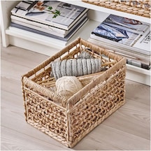 Tätıng Su Sümbülü Rattandan Yapılmış Sepet 35x25x25 Cm El Yapımı