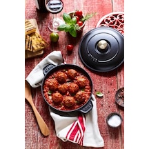 La Cocotte Kapaklı Döküm Servis Tabağı, Gri Açık Altın