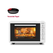 Simfer 4262 Beyaz 42 LT Turbo Fan Piliç Çevirme Mini/Midi Fırın - 6 Fonksiyon,Yoğurt Yapma, Buz Çözme & İç Aydınlatma